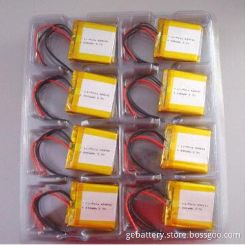 Rechargeable Lithium Battery Cells, 640mAh Capacity